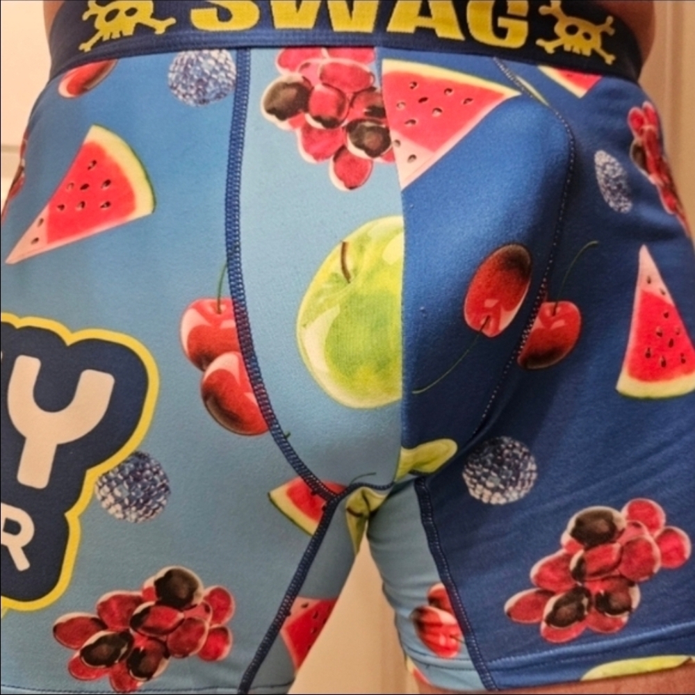 Boxer Briefs - Blue with Dun For You Fruit Print